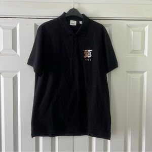 ⭐️ Burberry Black Polo Shirt with Logo